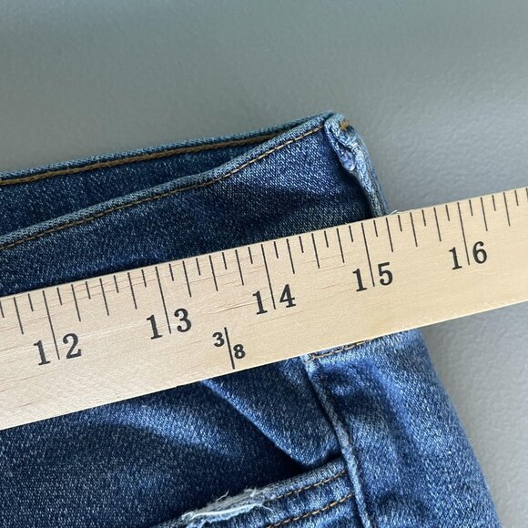 L'AGENCE Jeans Womens 27 Blue Marcelle French Slim Raw Hem Stretch USA Designer - Picture 10 of 12